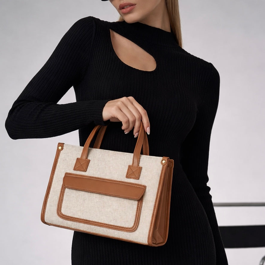 Canvasia Mini Tote with adjustable shoulder belt