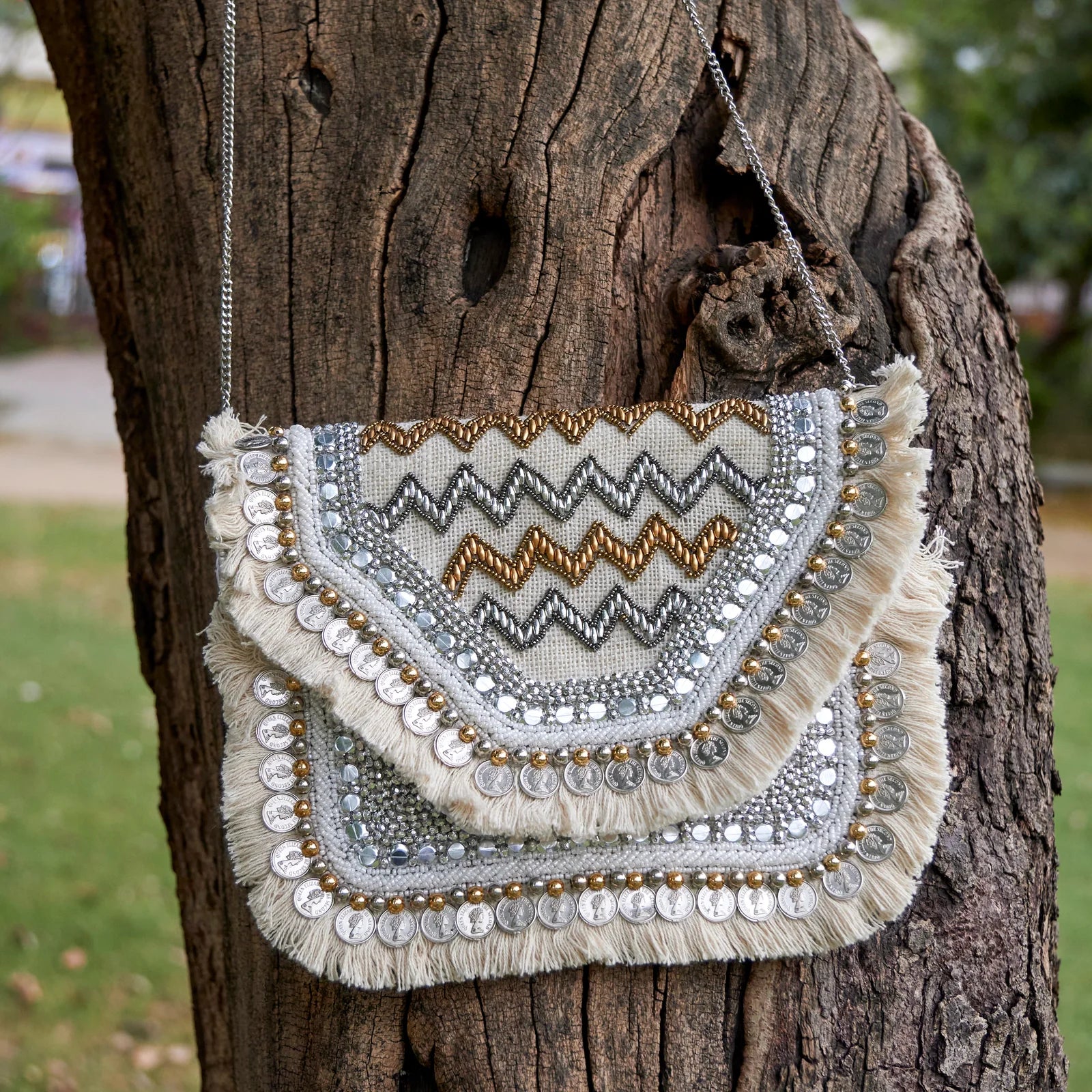 Boho Mirage|| Hand Embroidered Boho Sling Bag